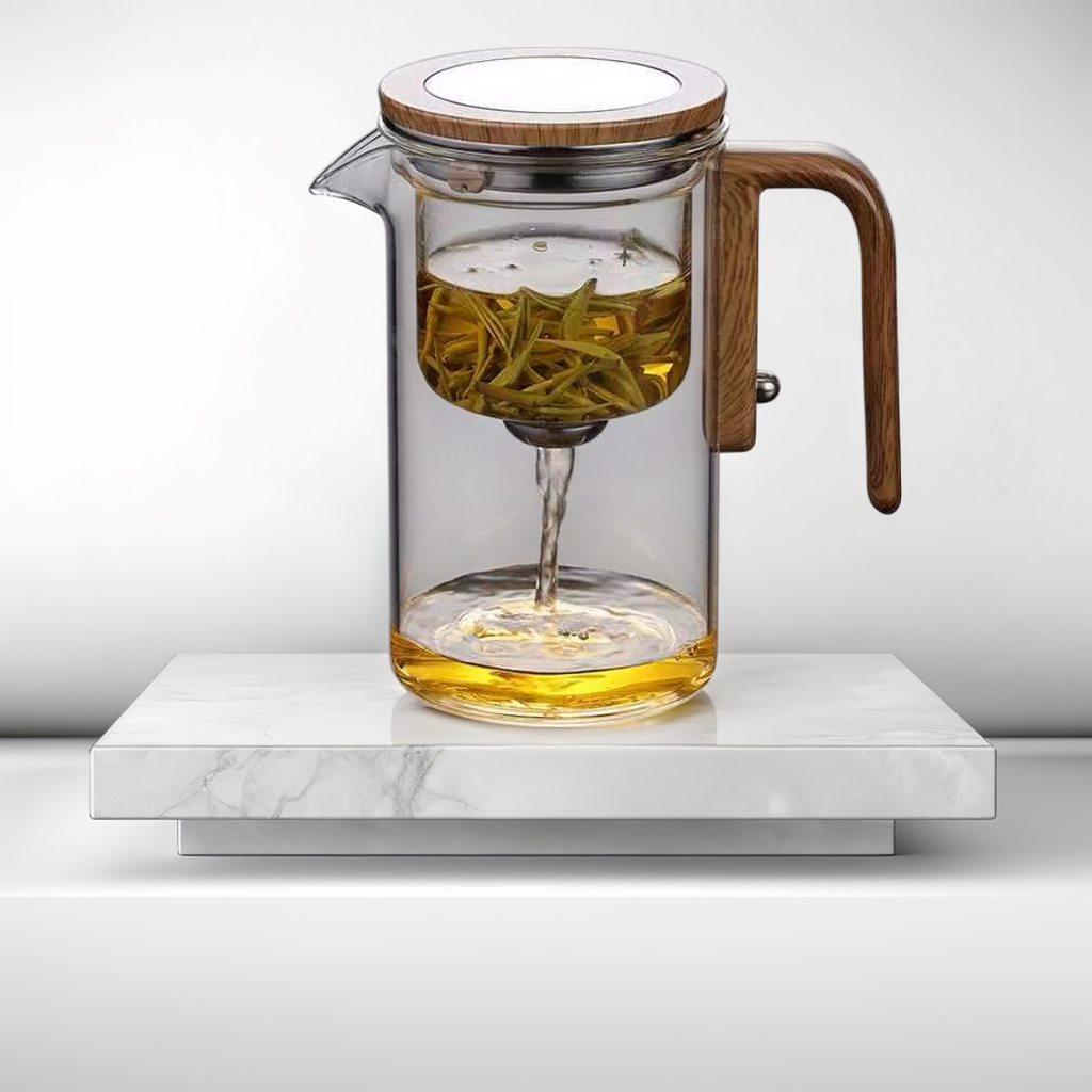 Monvos Teapot – 600ml Magnetic Infuser | One-Click Pour, No Spills