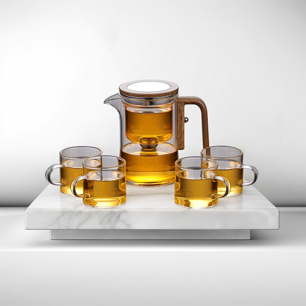 Monvos Teapot – 600ml Magnetic Infuser | One-Click Pour, No Spills