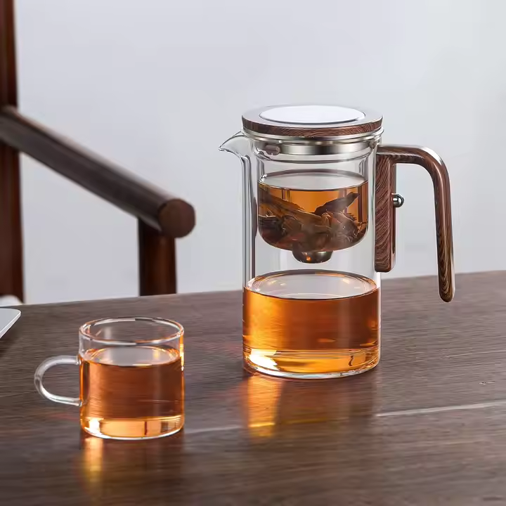 Monvos Teapot – 600ml Magnetic Infuser | One-Click Pour, No Spills