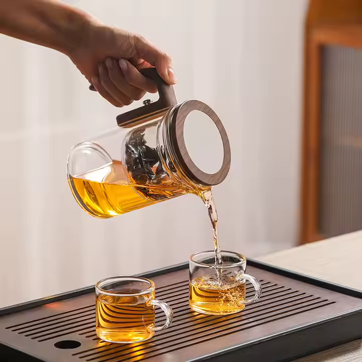 Monvos Teapot – 600ml Magnetic Infuser | One-Click Pour, No Spills